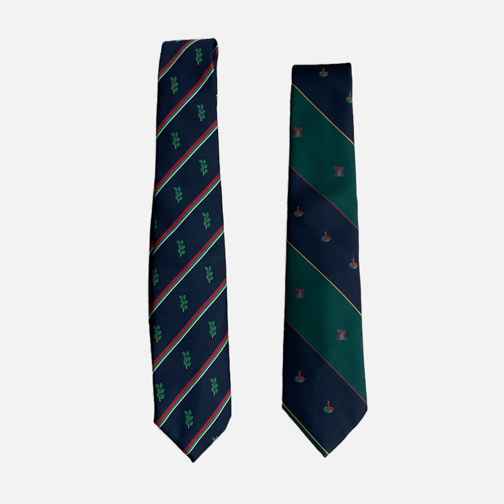 Frame Christmas Theme Neck Tie Set of‎ Two Polyester